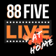 88FIVELIVE FROM HOME Logo canvas black CROPPED23