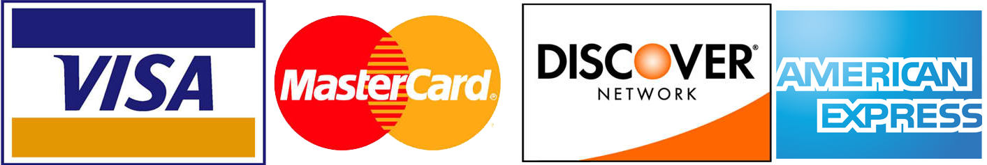 visa, mastercard, discover, and Amex logo